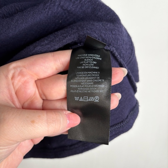 Anthropologie Maeve Navy Stephie Cross Back Top size Small - Picture 9 of 11